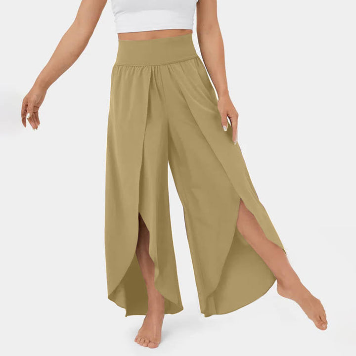 Freya Chandler | High-Waist Split Wide Leg Trousers For Women
