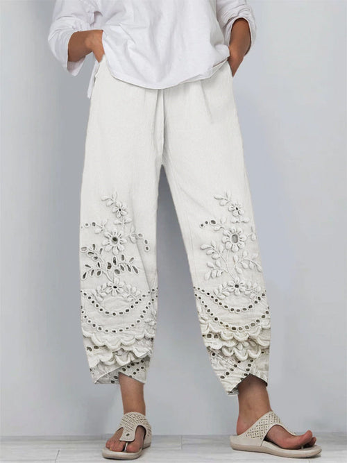 Alira | Women’s Chic Trousers with Embroidered Detailing