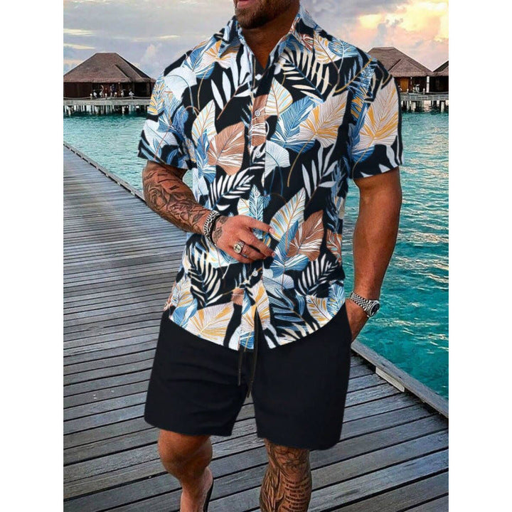 Dylan Foley | Tropical Print Shirt And Shorts Set For Men