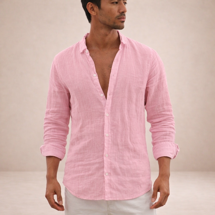 Ethan Bennett | Linen Button-Down Shirt For Men