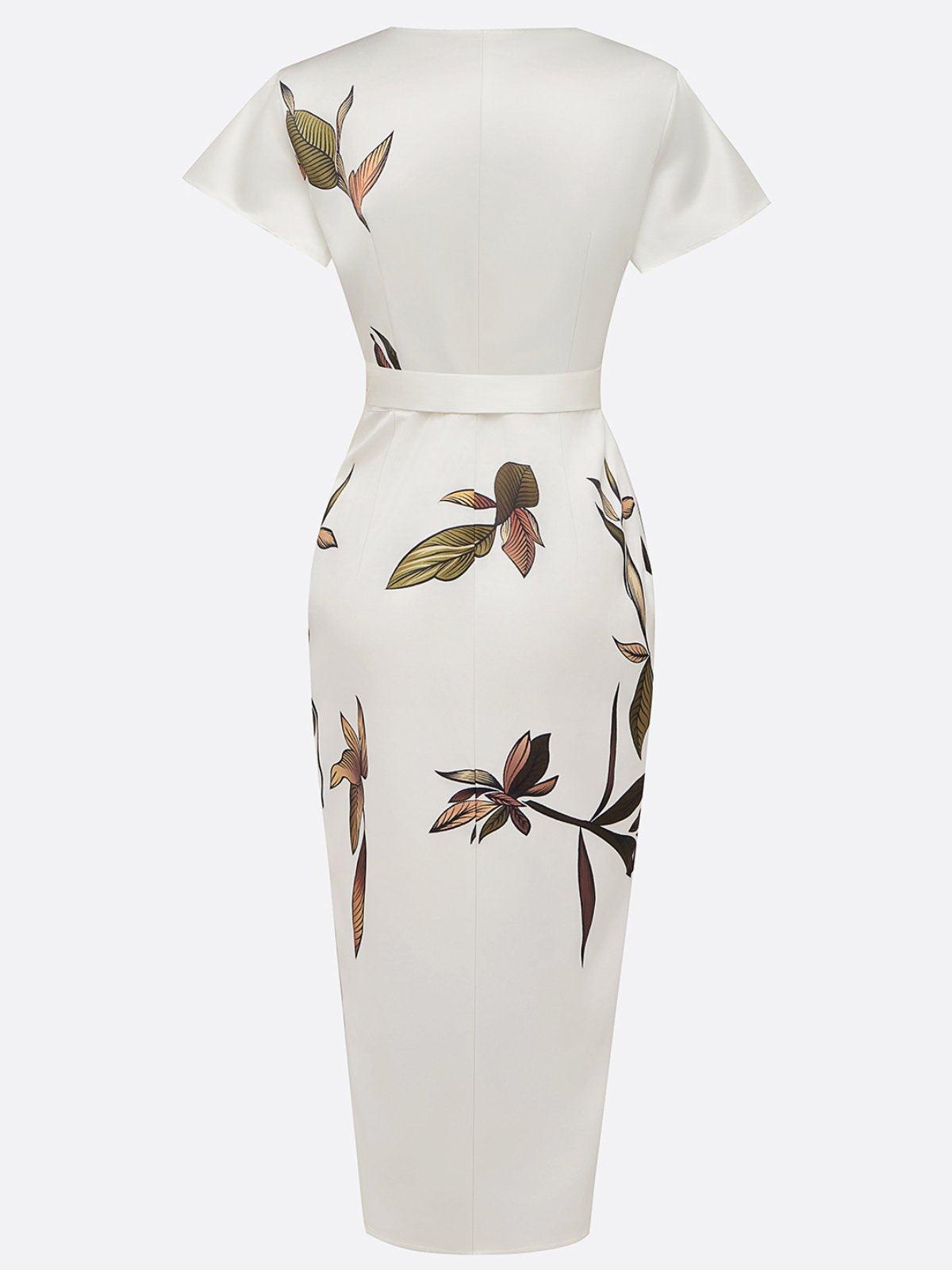 Billie | Women’s Wrap Midi Dress with Waist Tie