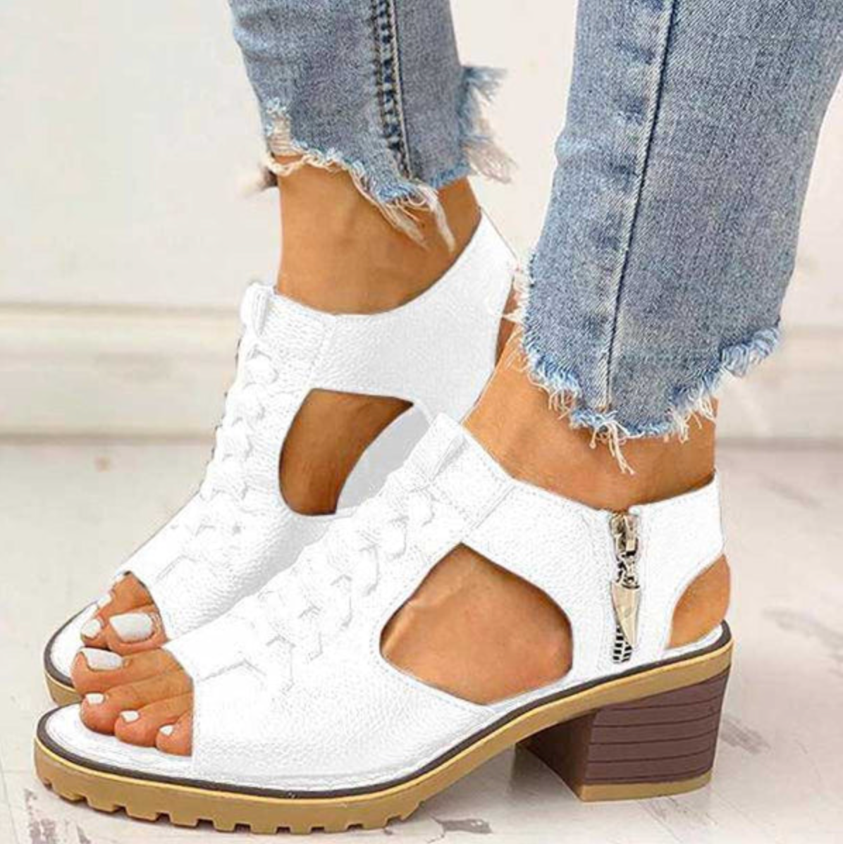 Ouida | Women’s Open-Toe Sandals with Zip
