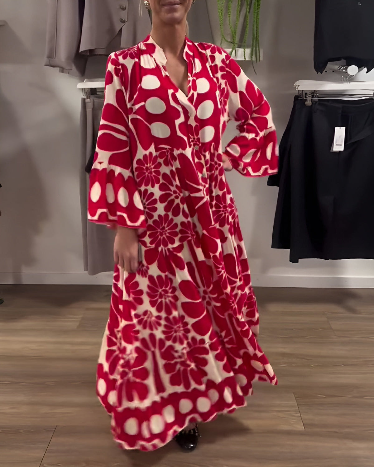 Marielle | Women’s Floral Maxi Dress with Fluid Movement