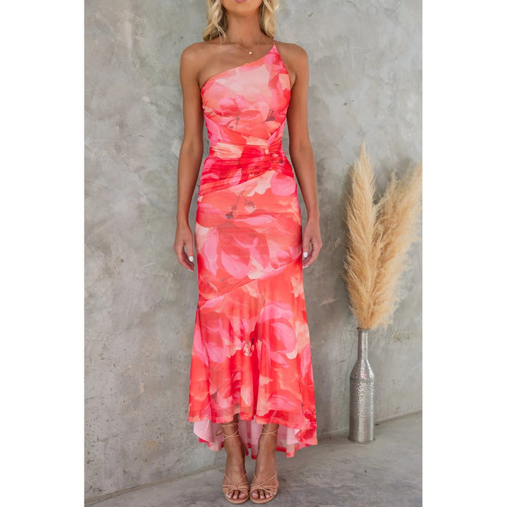 Tegan Ferris | Floral One-Shoulder Maxi Dress For Women