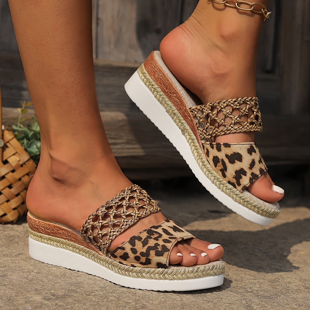 Sonoma | Women’s Woven Wedge Sandals with Cushioned Sole