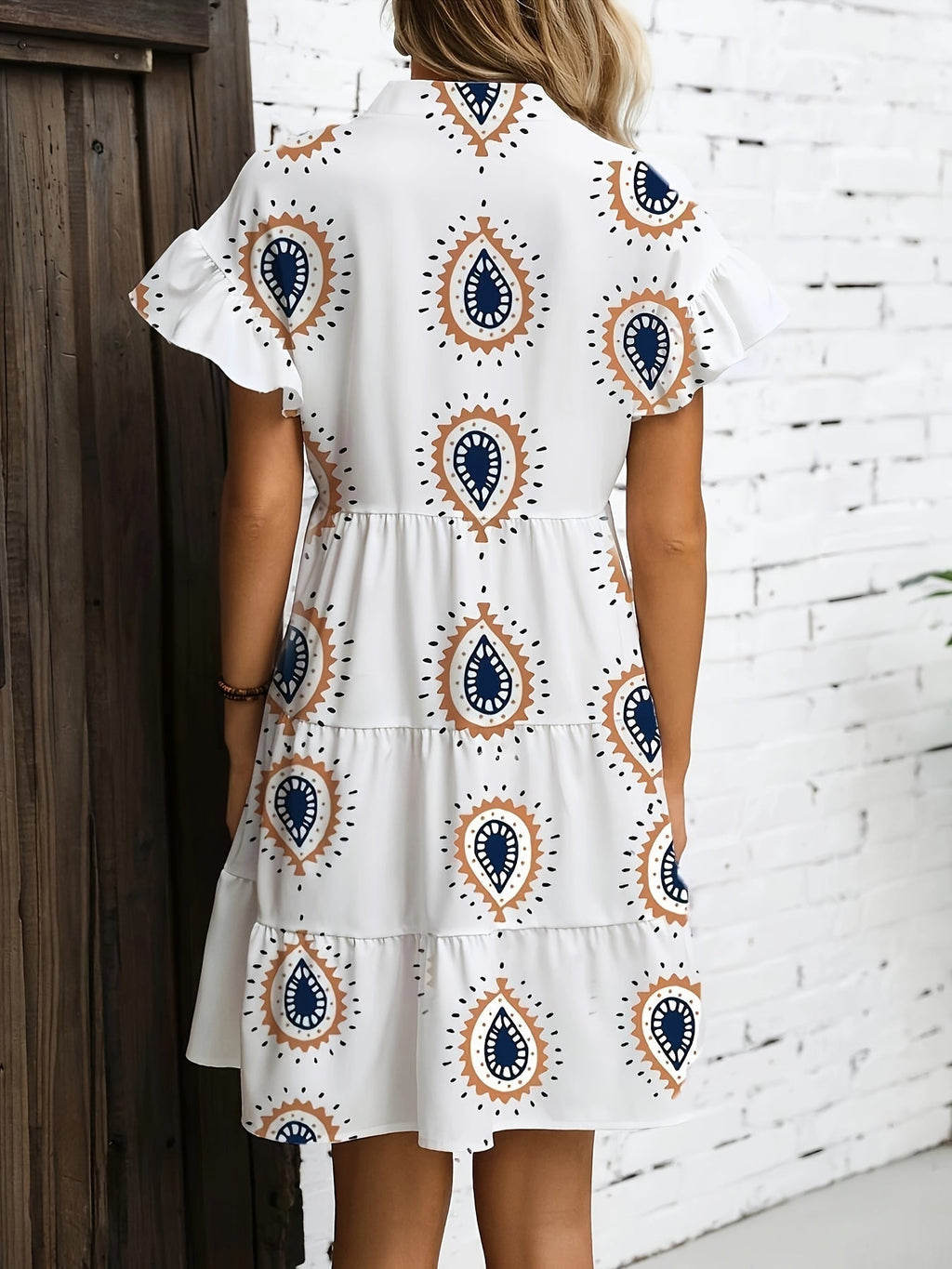 Edwina | Women’s Edwina Boho Midi Dress with Flow