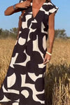 Margot | Modern Print Maxi Dress
