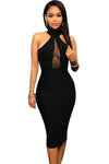 Jade Kingston | Halter Neck Midi Cocktail Dress For Women