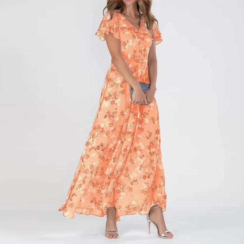 Erin | Women’s Glamorous Tummy Covering Dress with Draping