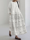 Anika | Women’s Delicate Floral Maxi Dress with Embroidery
