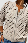 Fiona | Women's Zip Front Open Knit Cardigan