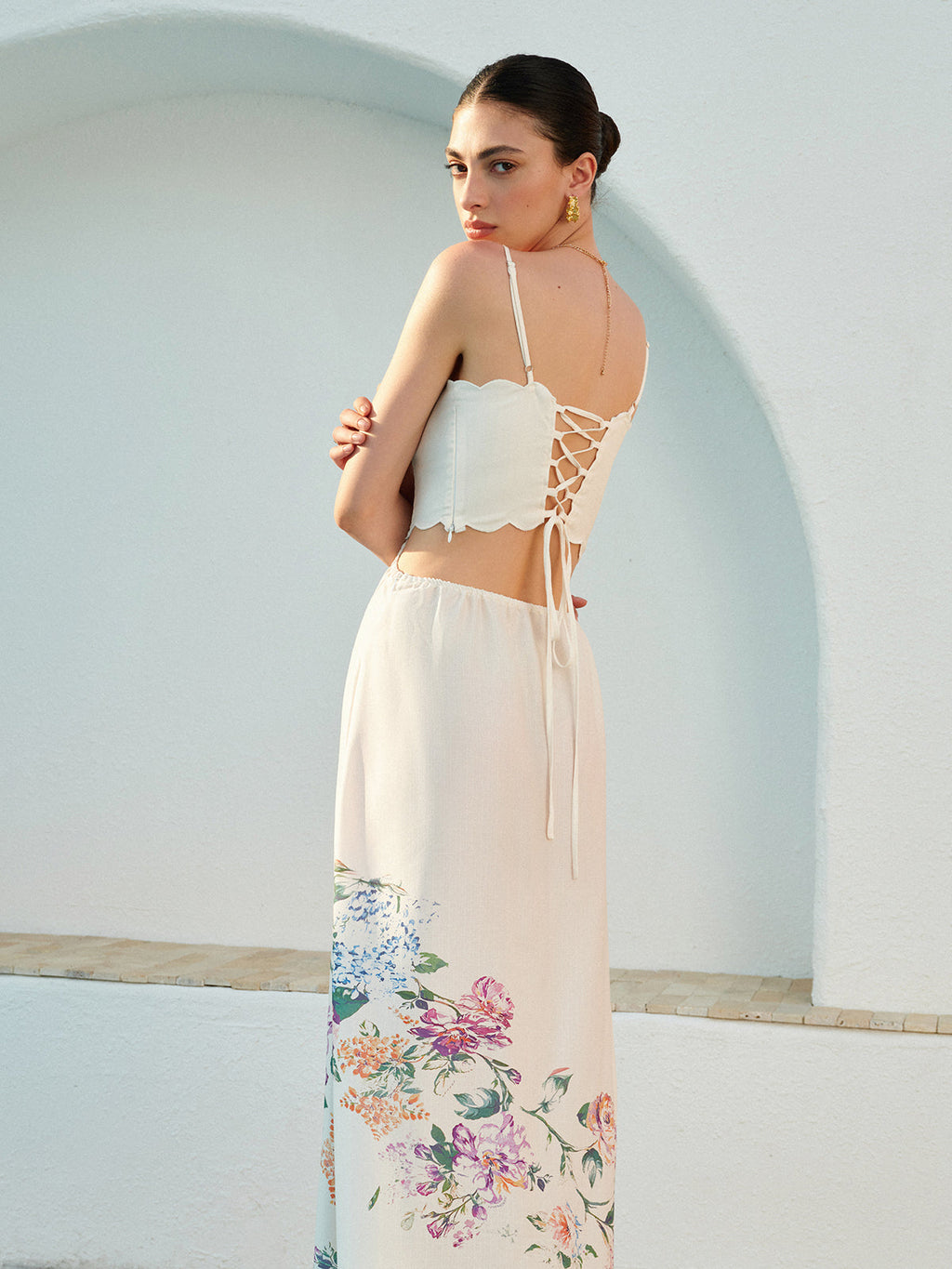 Bianca | Women’s Floral Maxi Dress with Adjustable Straps