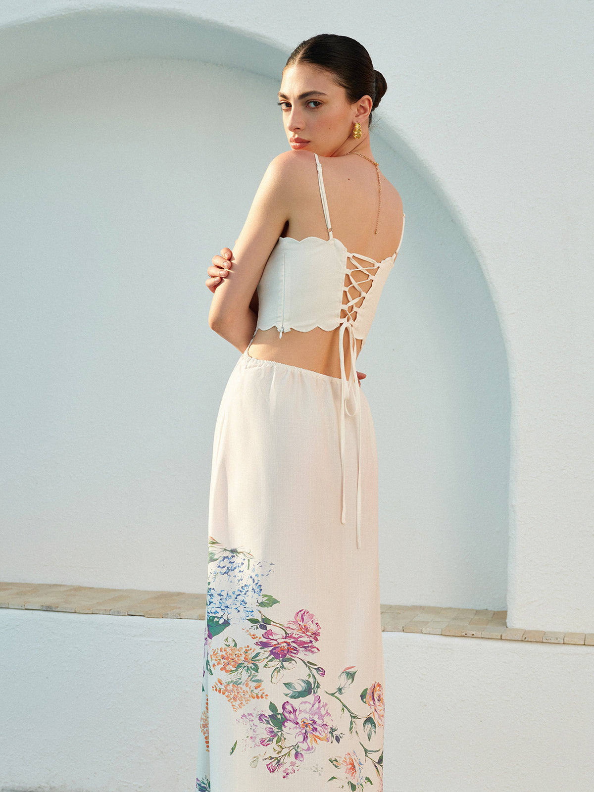 Bianca | Women’s Floral Maxi Dress with Adjustable Straps