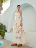 Bianca | Women’s Floral Maxi Dress with Adjustable Straps