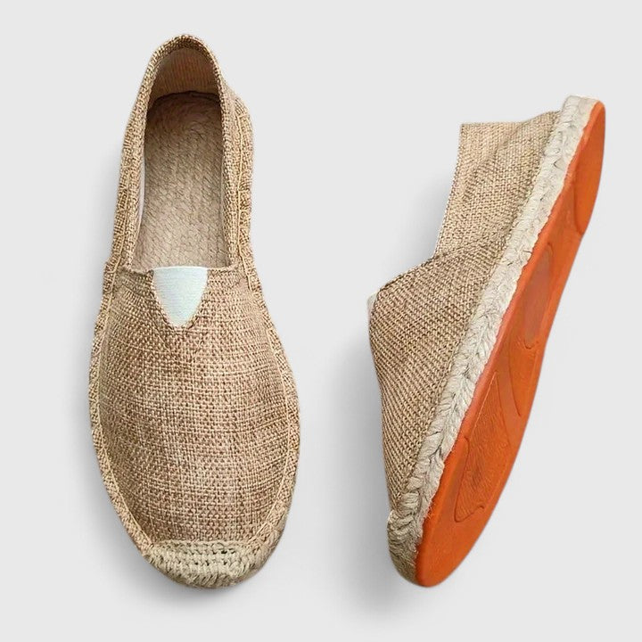 Cali | Women’s Slip-On Espadrille Flats with Linen Upper