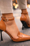 Francesca | Women's Pointed Toe Ankle Strap Heels