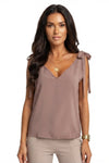 Freya Bennett | Bowknot Tie-Up V-Neck Cami Top For Women