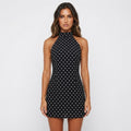 Freya Bennett | Polka Dot Halter Mini Dress For Women