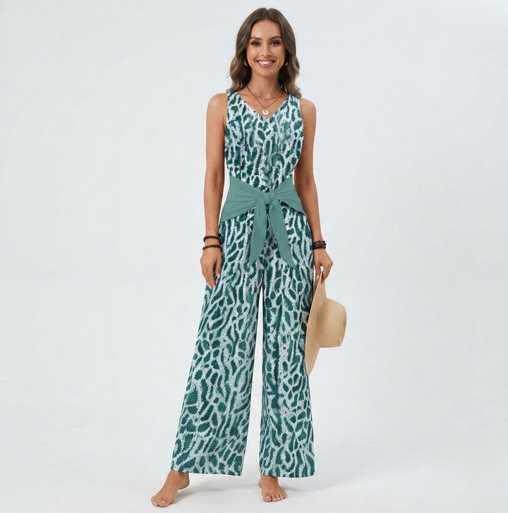 Freya Clarke | Printed Wide-Leg Jumpsuit For Women