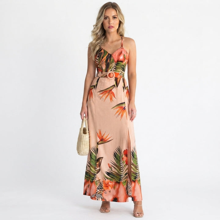 Georgia Blackwood | Floral Halter Races Dress For Women