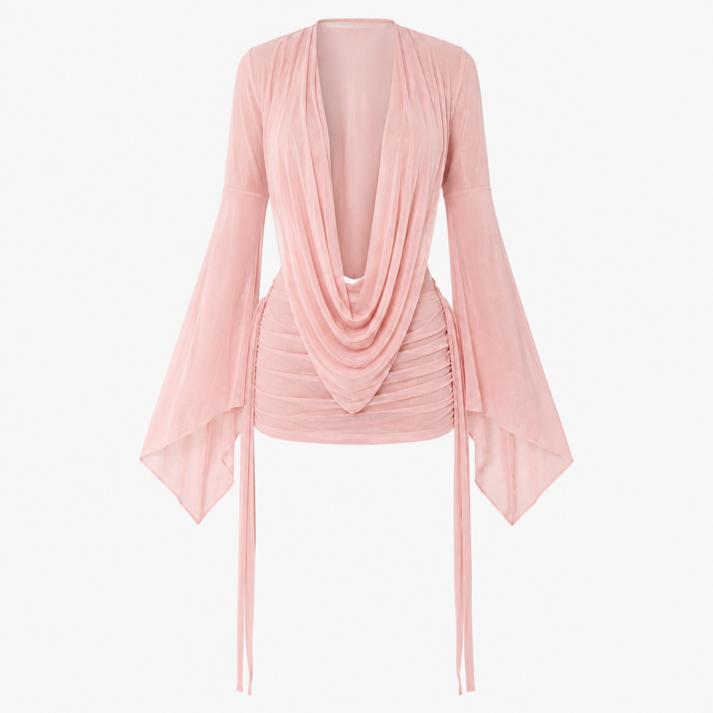 Georgina Jones | Deep V-Neck Backless Mini Dress For Women