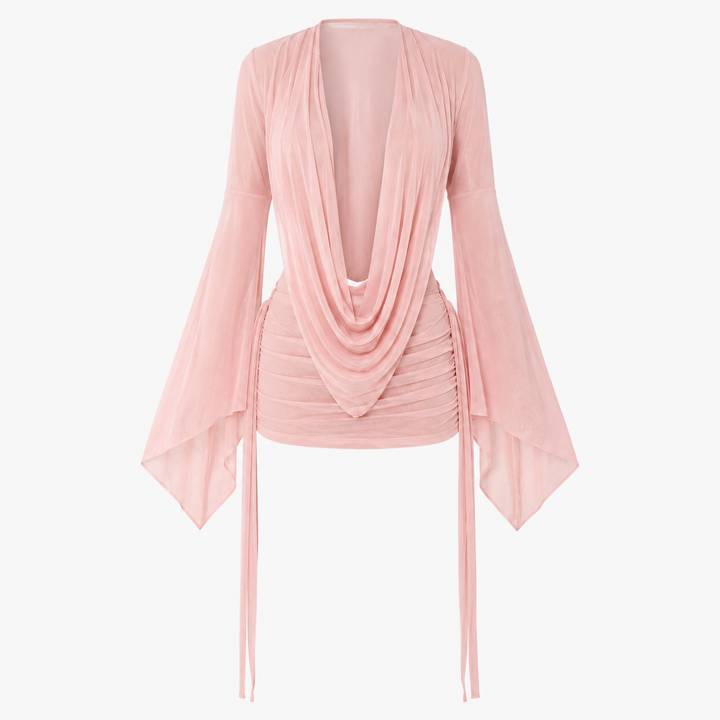 Georgina Jones | Deep V-Neck Backless Mini Dress For Women
