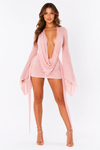 Georgina Jones | Deep V-Neck Backless Mini Dress For Women