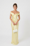 Charlotte Reid | Satin Off-Shoulder Maxi Dress For Women