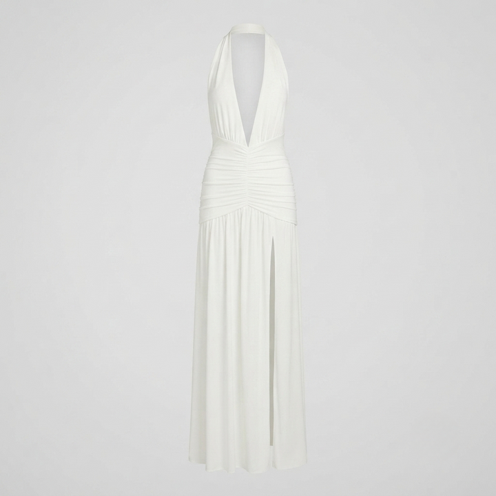 Charlotte Reid | Plunge Halter Maxi Dress For Women