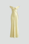 Hadley | Women’s Off Shoulder Maxi Dress with Draping
