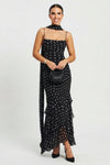 Hannah Young | Elegant Polka Dot Maxi Races Dress For Women