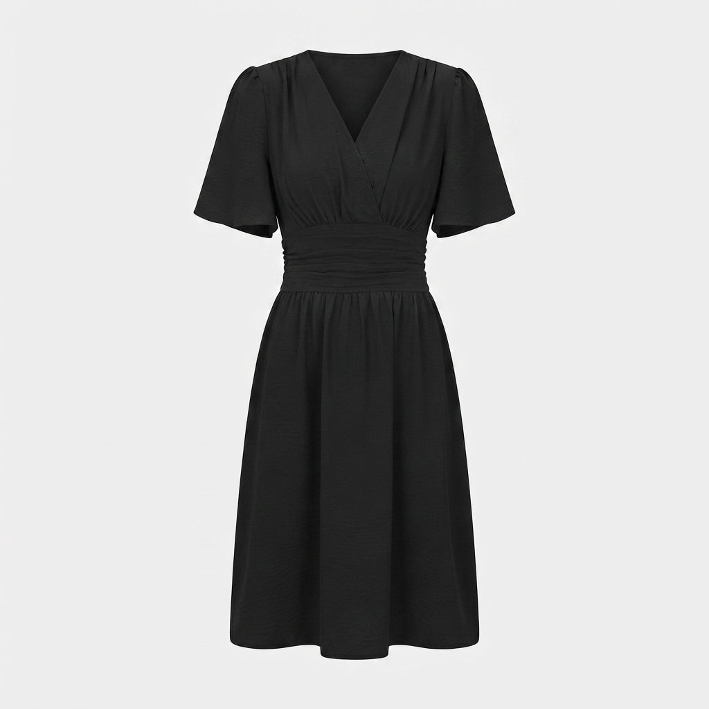 Harper Evans | V-Neck Summer Dress With Bell Sleeves For Women