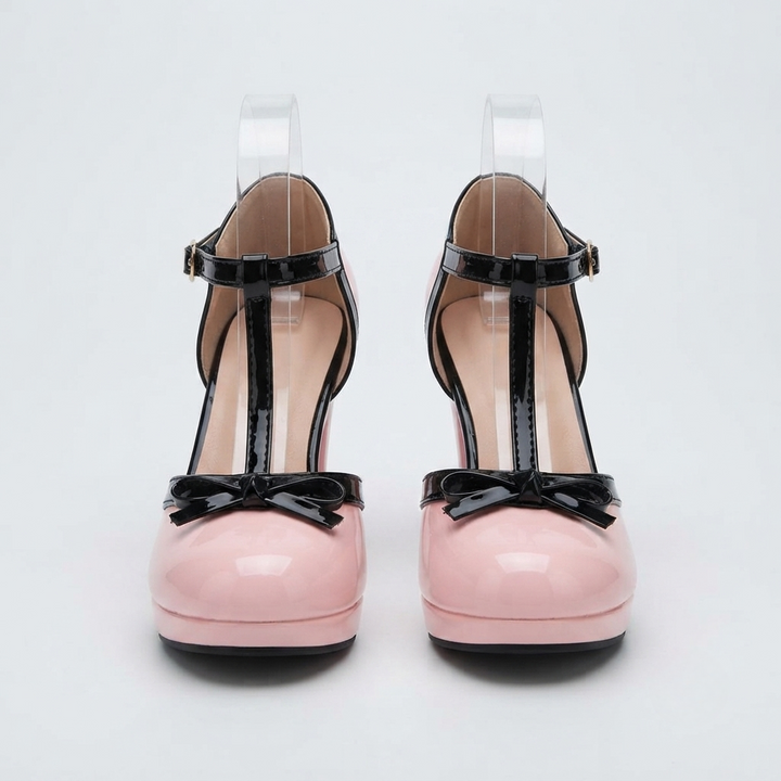 Holly Brennan | Platform T-Strap Block Heels For Women