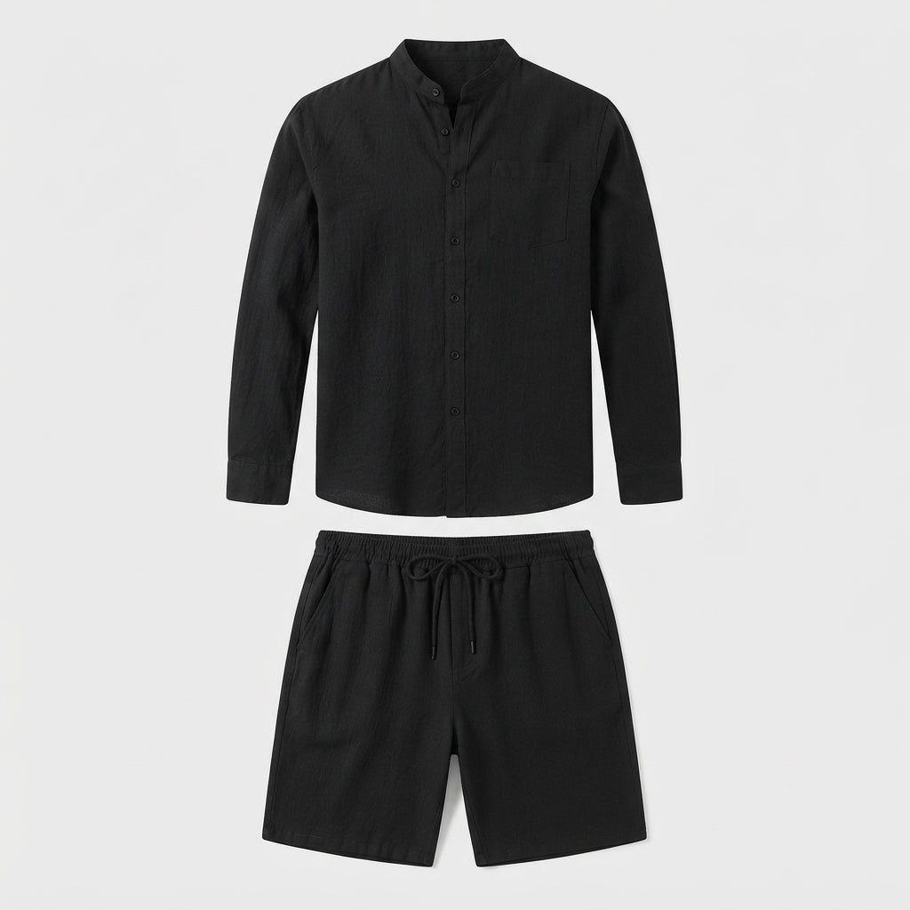 Hugh Barrett | Linen Shirt And Shorts Set For Men