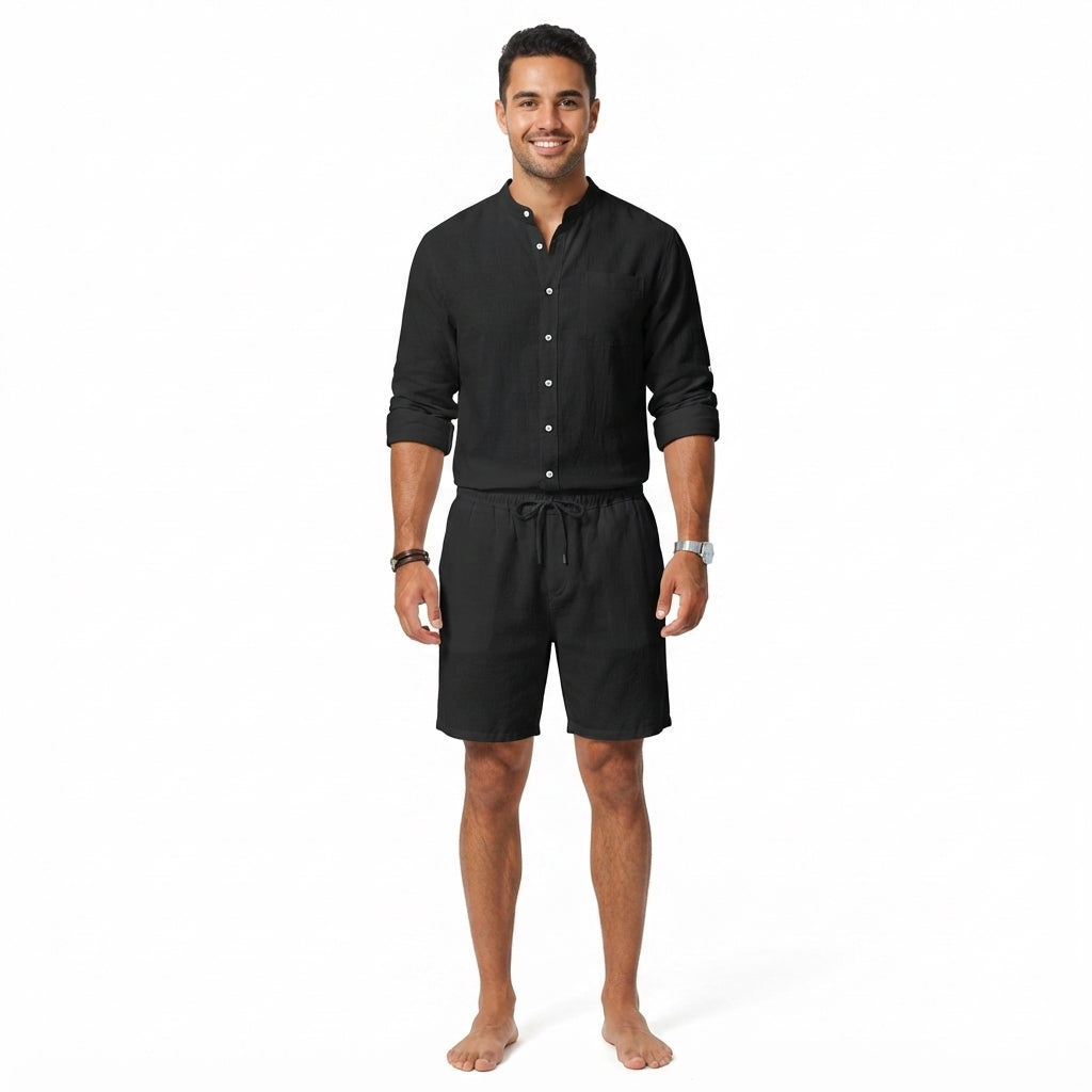 Hugh Barrett | Linen Shirt And Shorts Set For Men