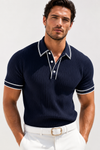 Hugo Prescott | Color-Blocked Short Sleeve Polo Shirt For Men