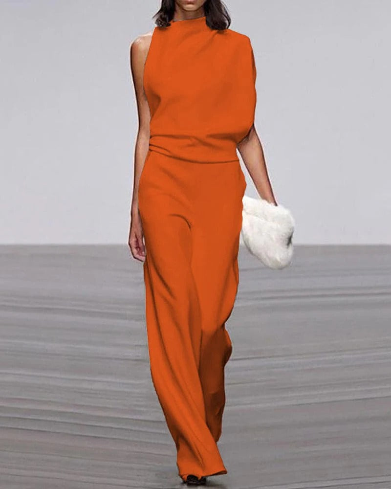 Reyna | Women’s Sleeveless Wide-Leg Jumpsuit with Fitted Bodice