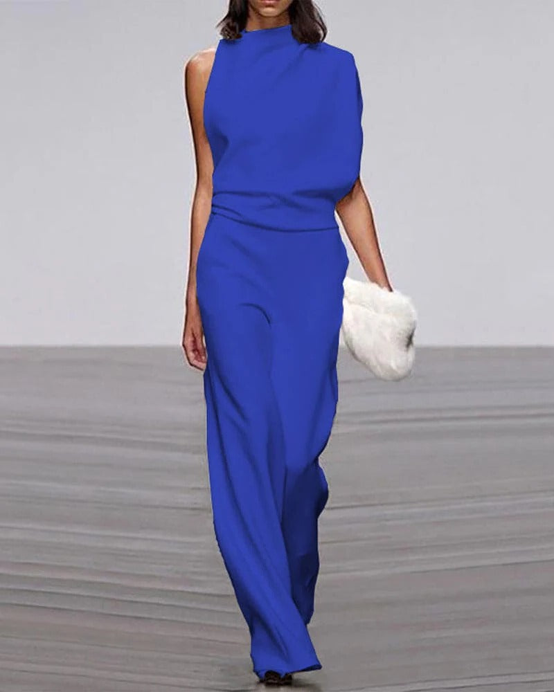 Reyna | Women’s Sleeveless Wide-Leg Jumpsuit with Fitted Bodice
