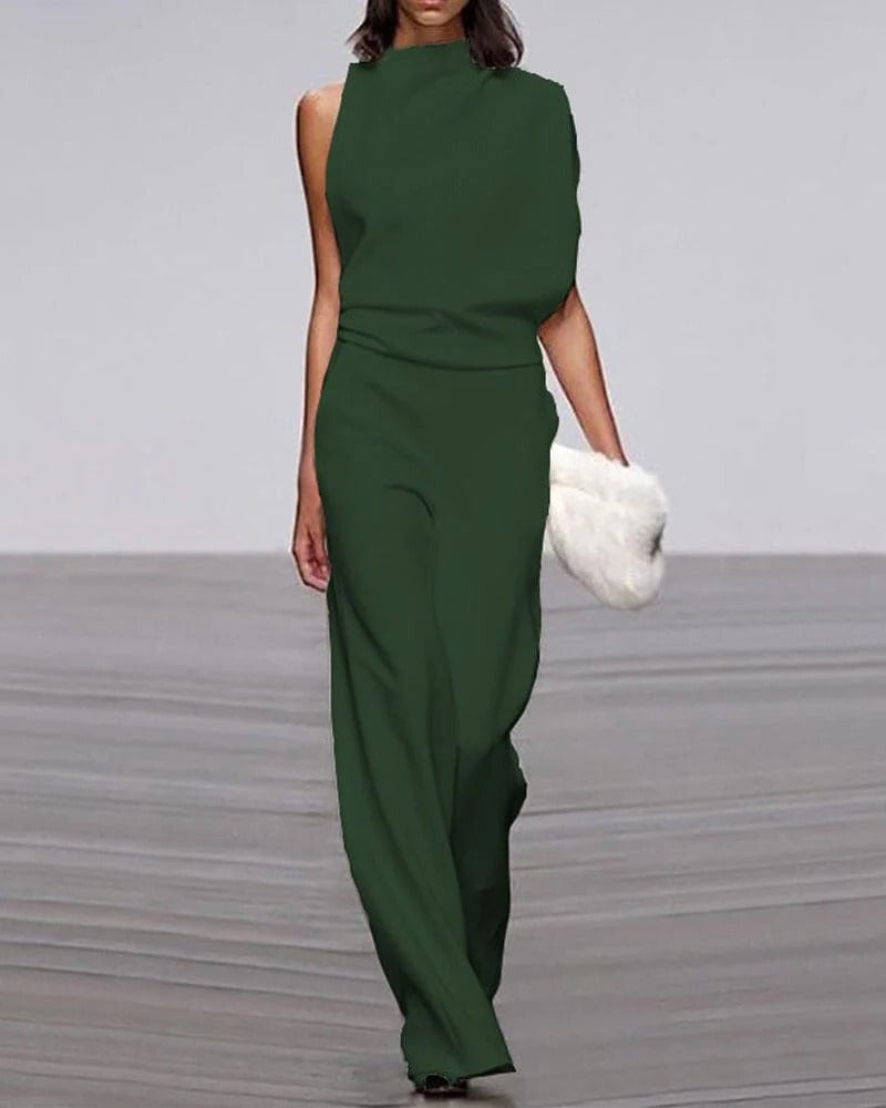 Reyna | Women’s Sleeveless Wide-Leg Jumpsuit with Fitted Bodice