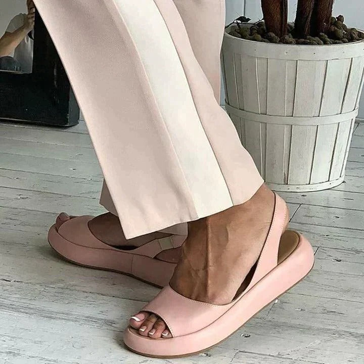 Drift | Women’s Peep Toe Flatform Sandals with Strap