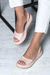 Drift | Women's Peep Toe Flatform Slide Sandals Wide Strap
