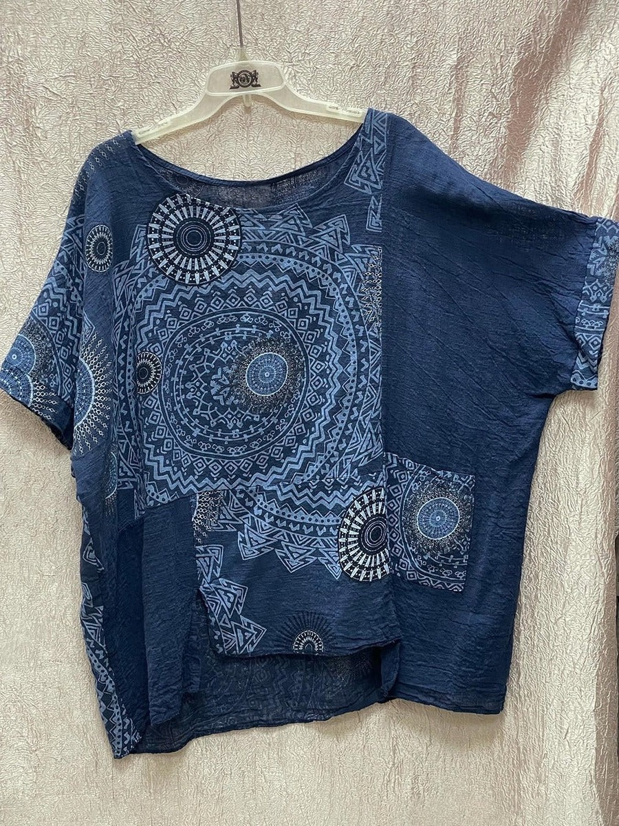 Zara | Women’s Mandala Print Short Sleeve Wide-Leg Set