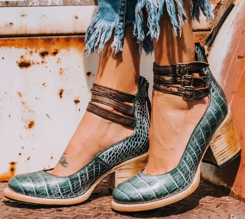 Naturéva | Women’s Elegant Sandals with Supportive Heel