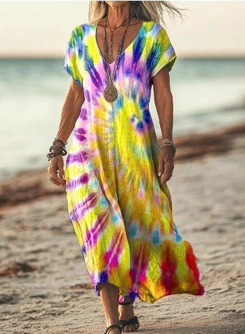 Aila | Women’s Floral Midi Dress with Flowing Fabric