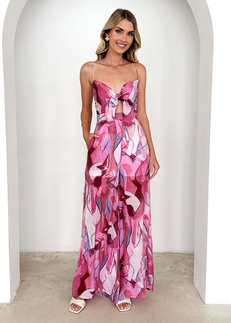 Annalise | Women’s Long Dress with Suspender Straps
