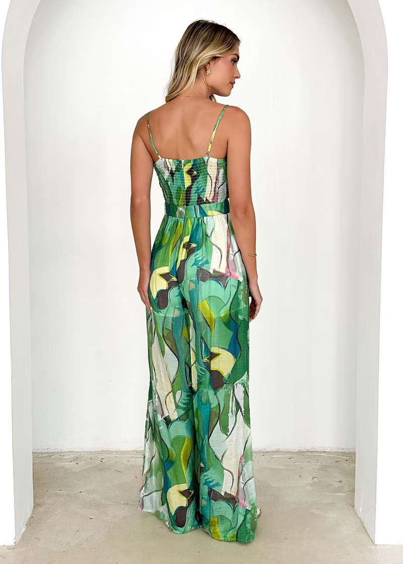 Annalise | Women’s Long Dress with Suspender Straps