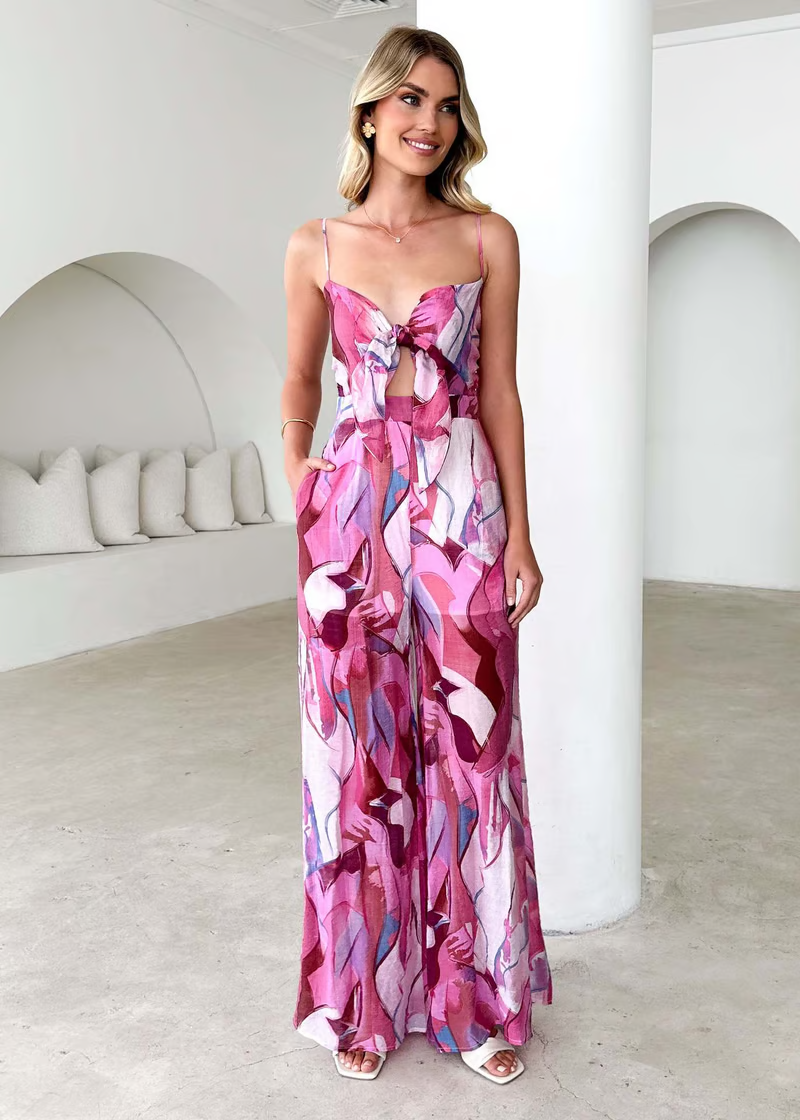 Annalise | Women’s Long Dress with Suspender Straps