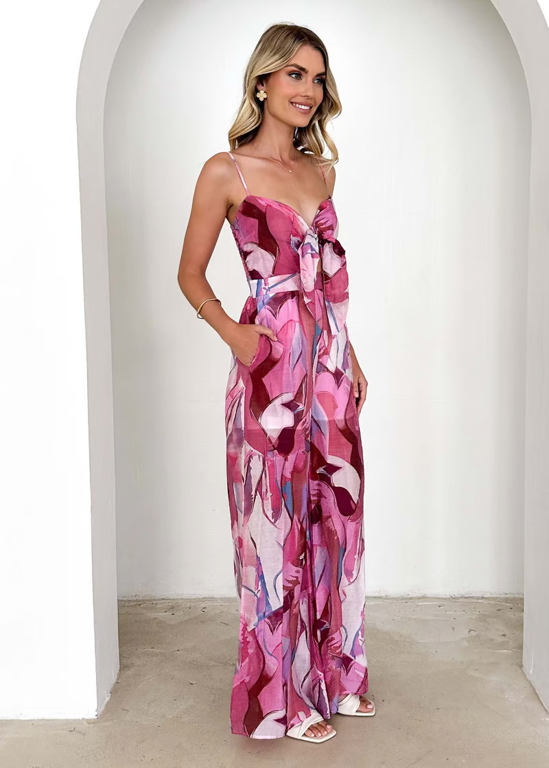 Annalise | Women’s Long Dress with Suspender Straps