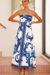 Iris | Women’s Tube Dress with Vintage Print
