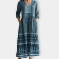 Arwen | Women’s Boho Maxi Dress with V-Neck